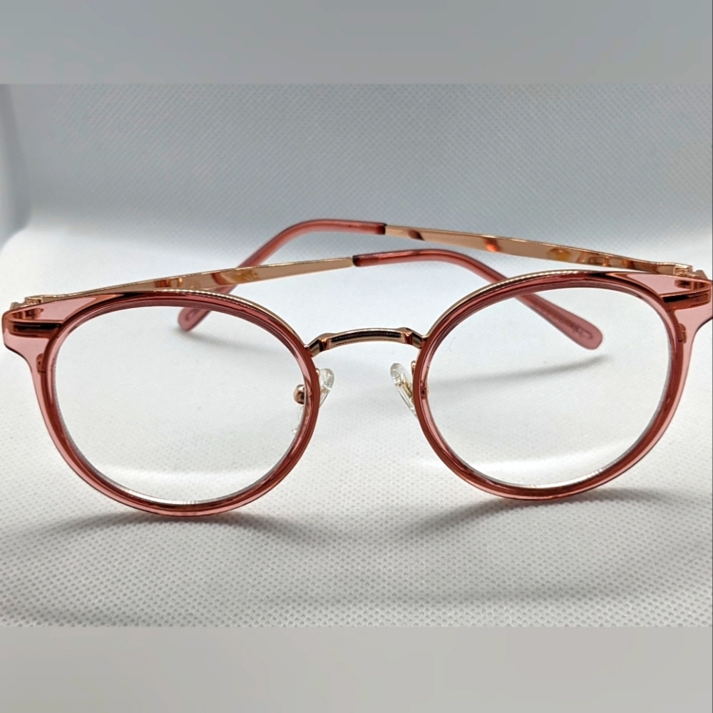 Blue Light Filtered Glasses // Rose Gold